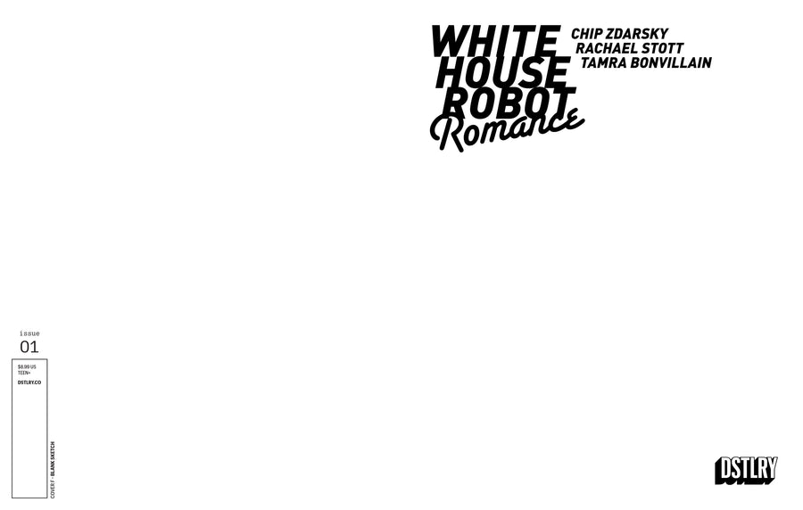 White House Robot Romance #1 Blank Sketch Variant