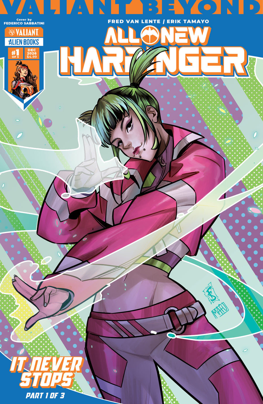 Valiant Beyond: All-New Harbinger #4--It Never Stops #1 Variant B (Sabbatini)
