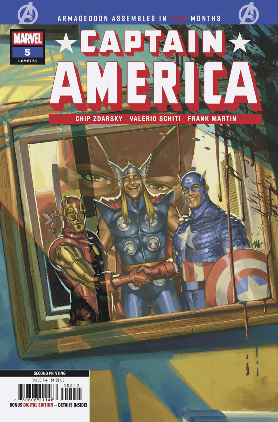 Captain America #5 Ben Harvey 2Nd Printing Variant
