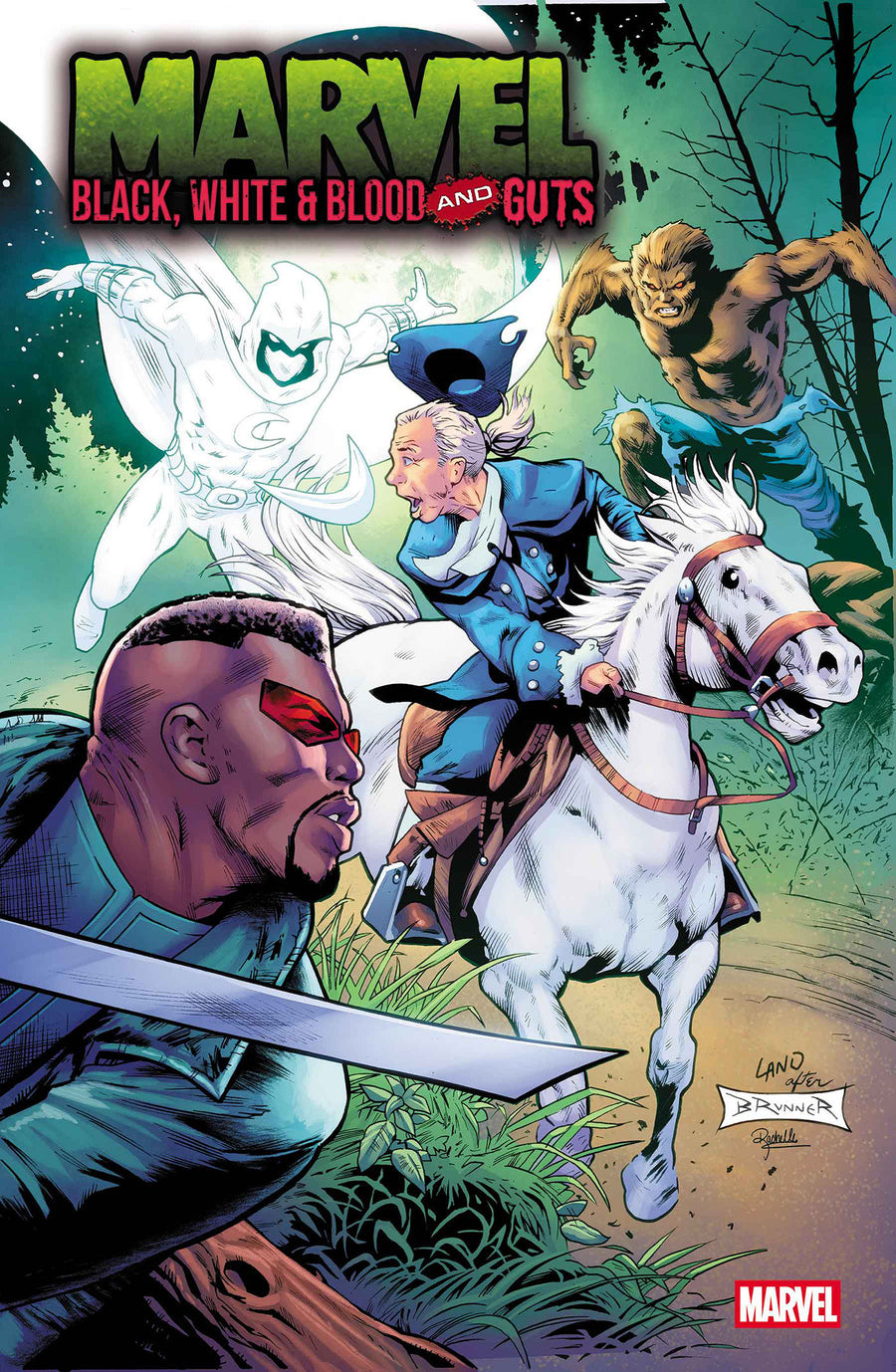 Marvel: Black, White & Blood and Guts #1 Greg Land 250Th Homage Variant