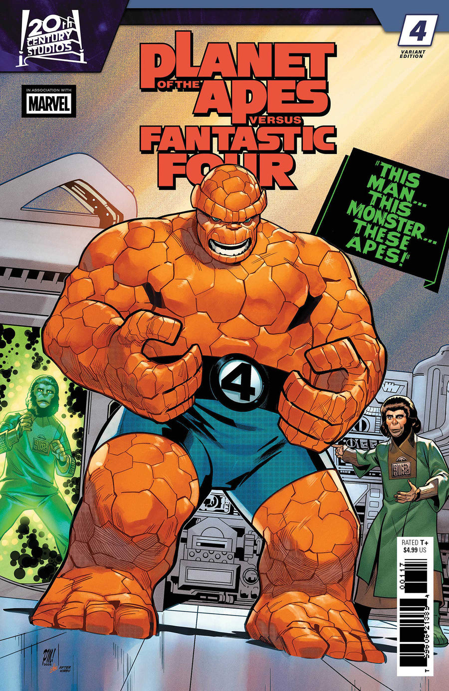 Planet of the Apes Vs. Fantastic Four #4 Paco Medina Homage Variant