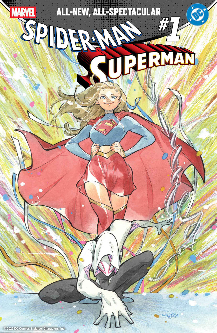 Marvel/dc: Spider-Man/superman #1 Peach Momoko Variant