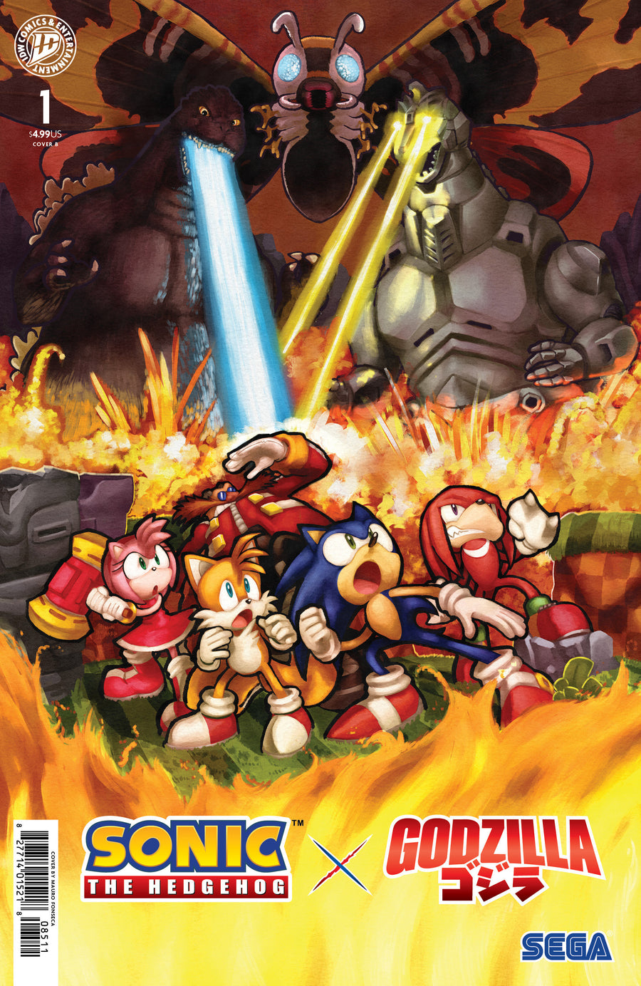 Sonic the Hedgehog x Godzilla #1 Variant B (Fonseca)