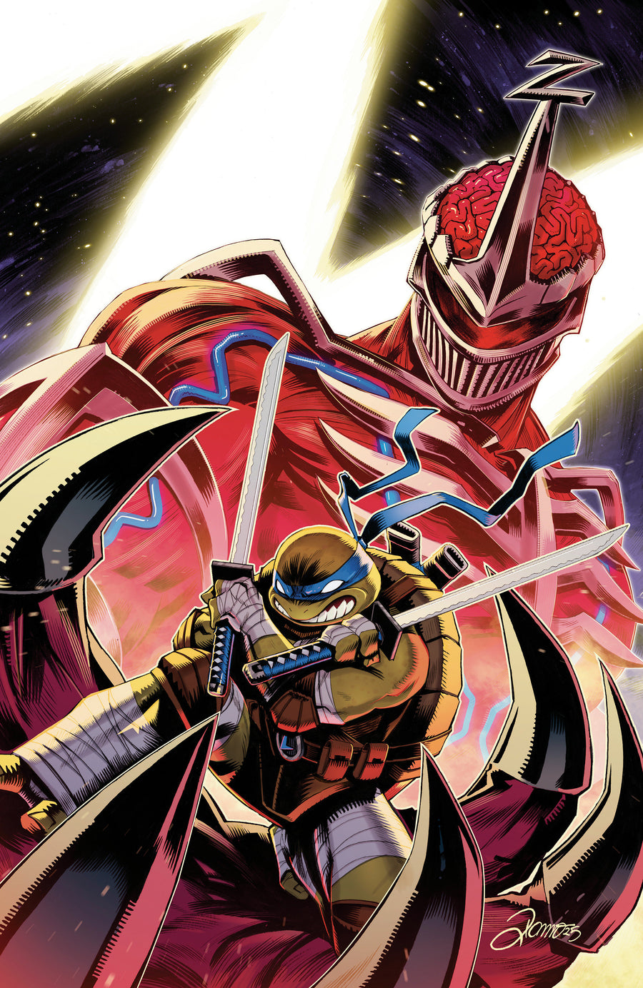 Mighty Morphin Power Rangers/Teenage Mutant Ninja Turtles III #3 D Variant (Full Art, Foil, Zonno)