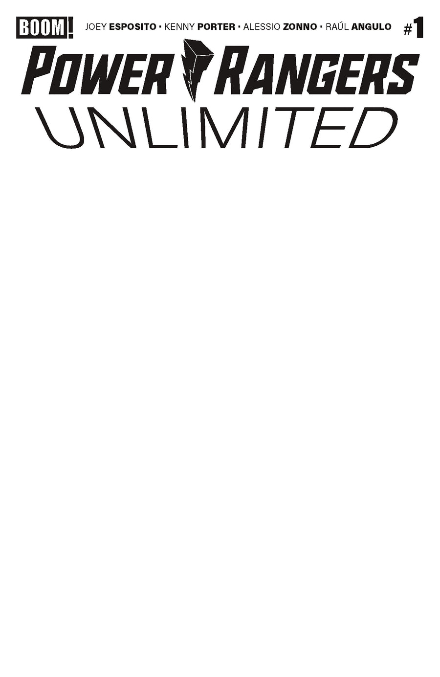Power Rangers Unlimited #1 D Blank Sketch Variant