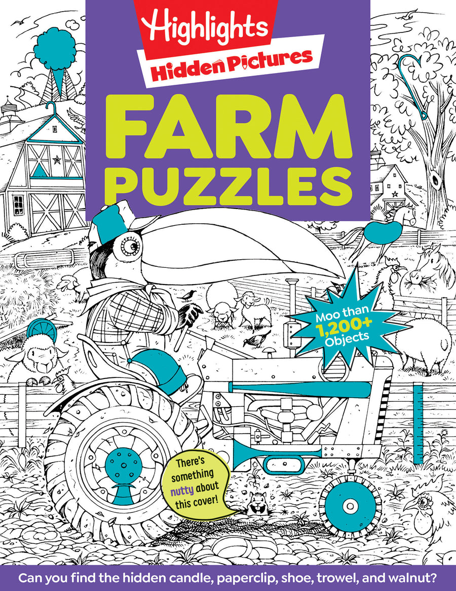 Farm Puzzles: Ultimate Farm Picture Puzzle Book with Over 1,200 Objects to Seek and Find, Farm-Themed Activity Book for Kids 6 and Older