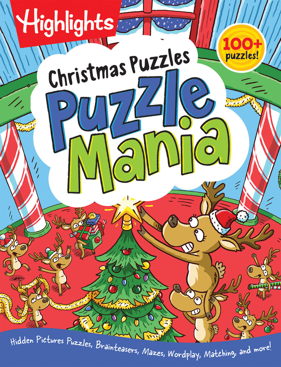 Christmas Puzzles: Kids Christmas Puzzle Book with Mazes, Hidden Pictures, Matching Games and More than 100 Holiday Activities for Kids 6 and Up