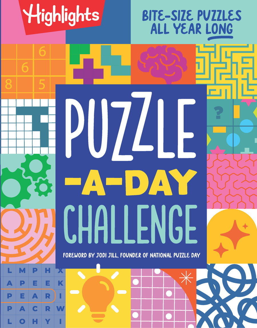 Puzzle-a-Day Challenge: Bite-Size Puzzles All Year Long: Bite Size Puzzles All Year Long, Variety Puzzle Book with Word Searches, Brain Teasers, Mazes and More