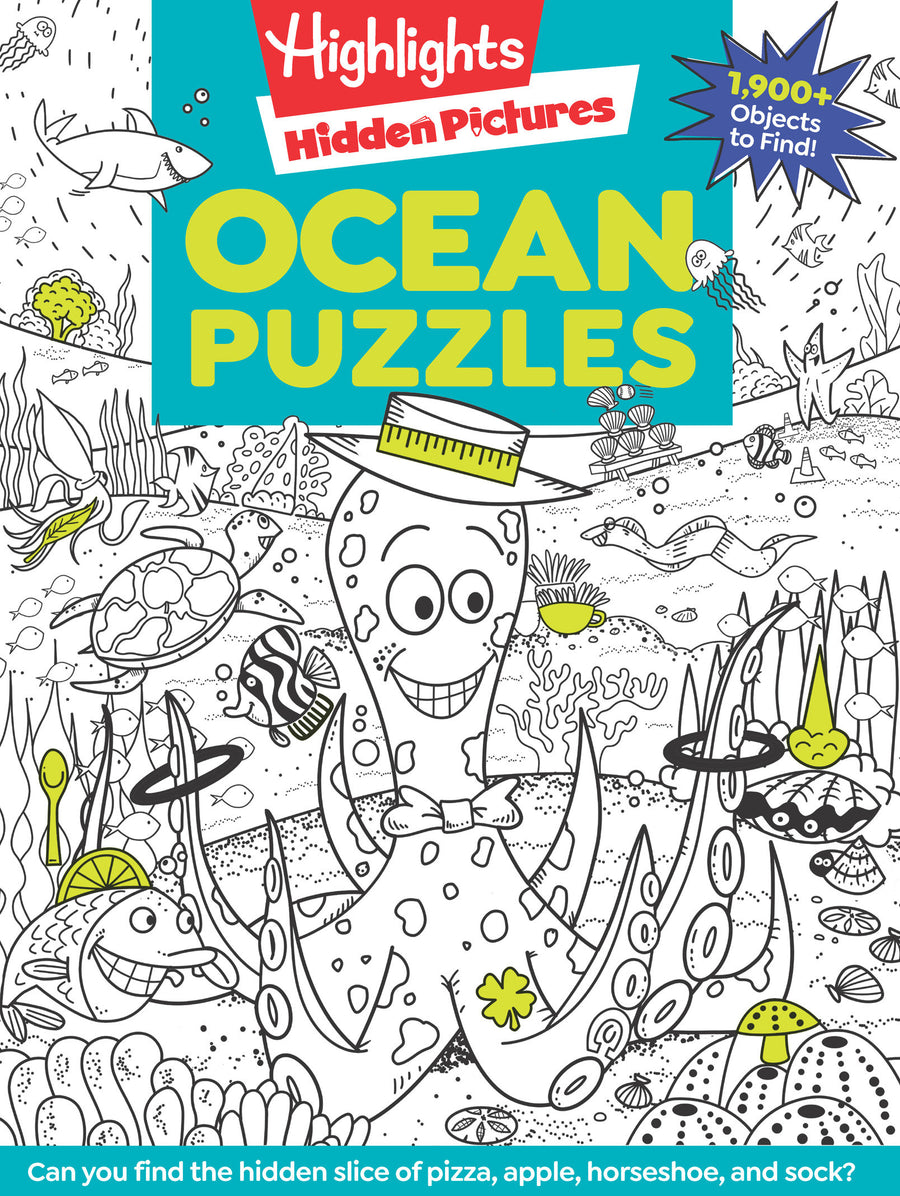 Ocean Puzzles: Over 100 Ocean-Themed Search and Find Puzzles for Kids 6 and Over, Featuring Sea Creatures, Marine Animals, Underwater Scenes and Over 1,900 Hidden Objects