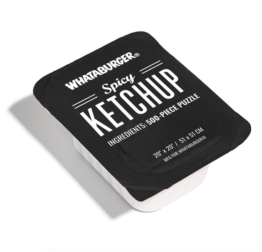Whataburger Spicy Ketchup Puzzle: 500-Piece Puzzle in a Large Collectible Whataburger Dipping Sauce Container