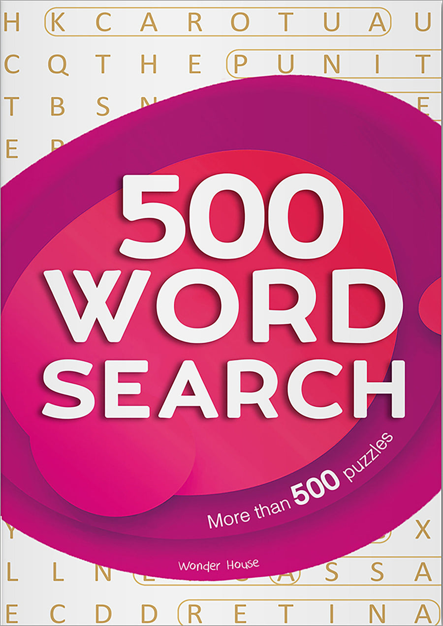 500 Word Search Bind-up - Page Count: 562 / 500+ Wordsearch Puzzles with Answers / Topics Covered: Literature / Geography /History / Movies /