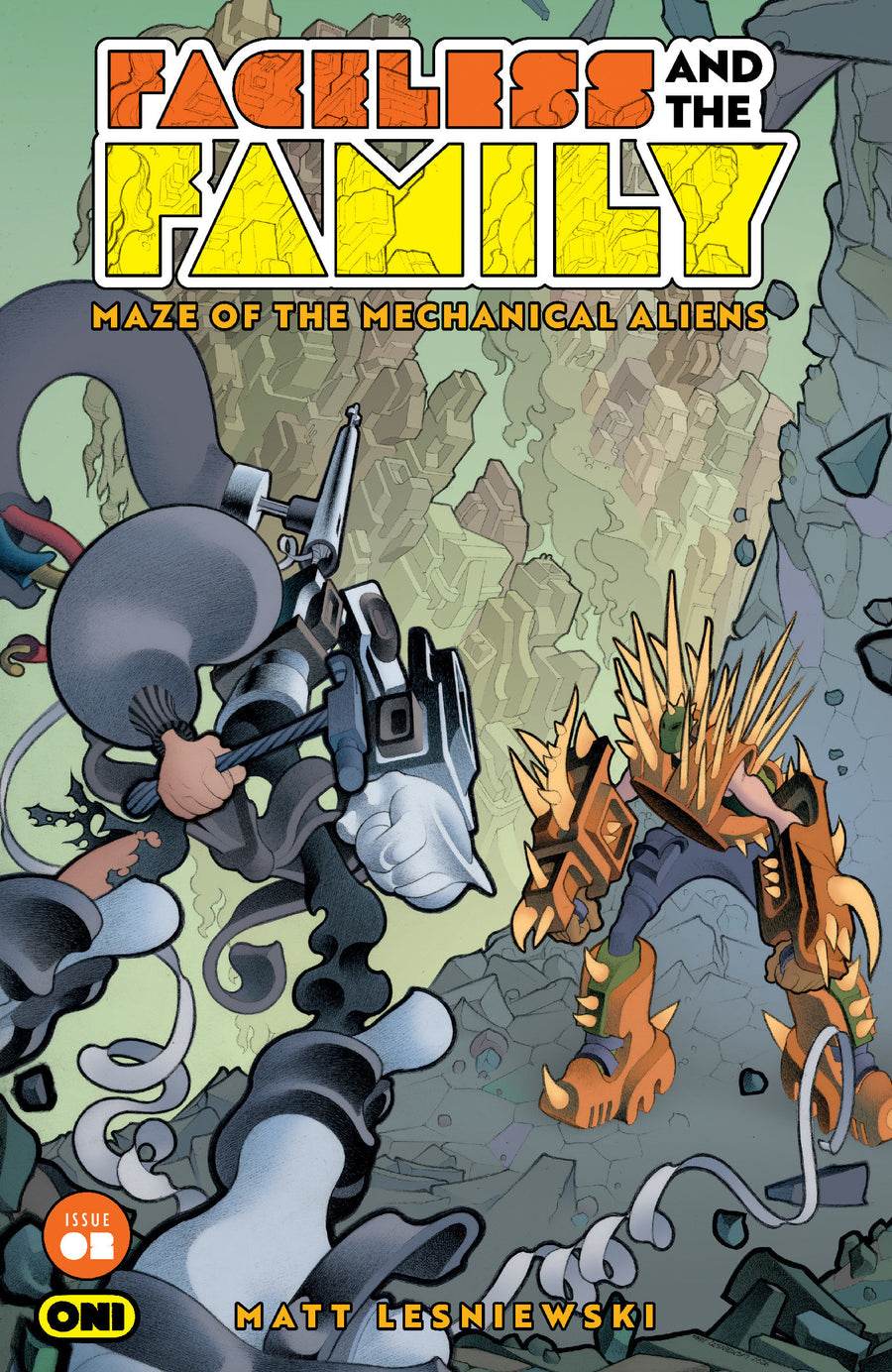 Faceless and the Family Maze of the Mechanical Aliens #2 CVR a Matt Lesniewski