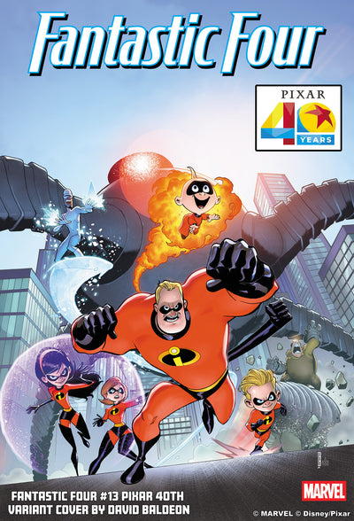 Fantastic Four #13 David Baldeon Pixar 40Th Variant