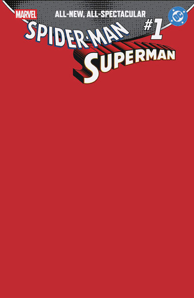 Marvel/dc: Spider-Man/superman #1 Blank Cover Variant