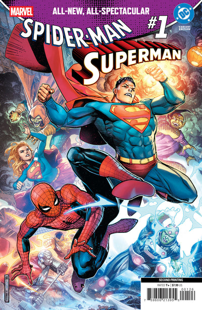 Marvel/dc: Spider-Man/superman #1 Jim Cheung 2Nd Printing Variant