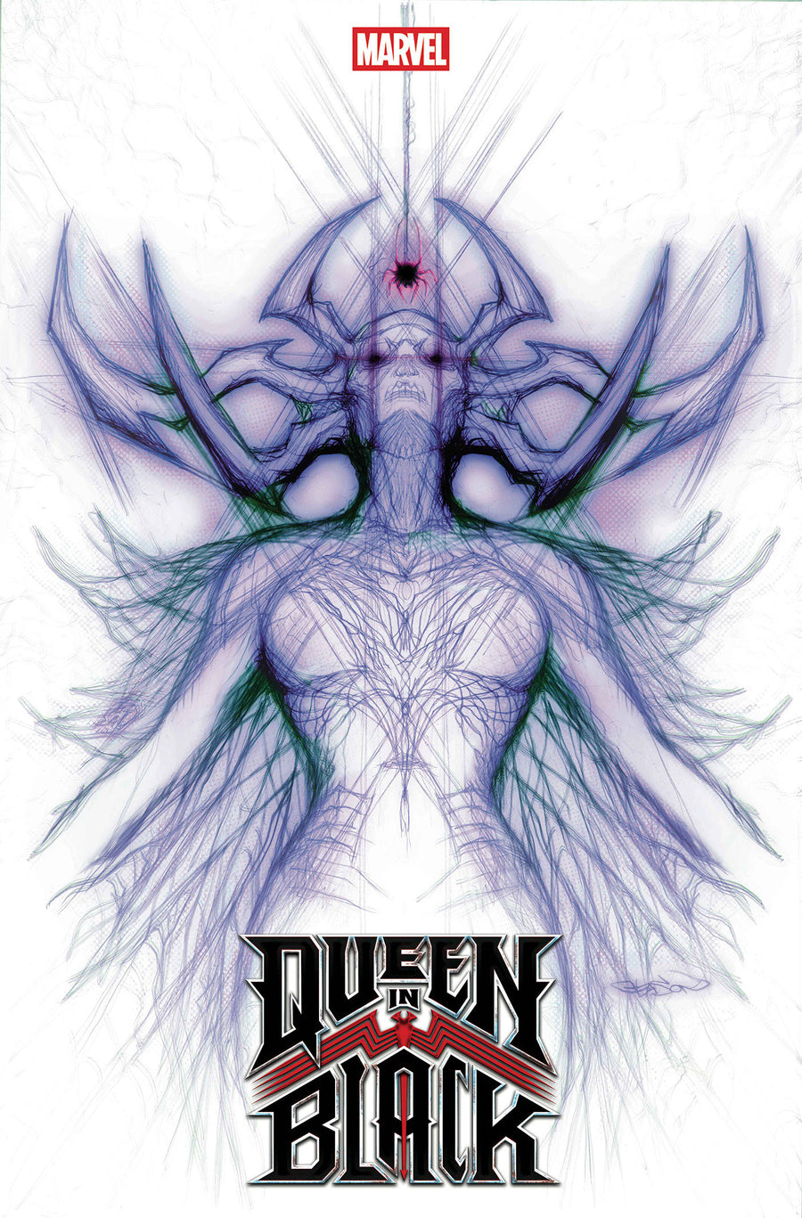 Queen in Black #1 Patrick Gleason Hela White Web-Head Variant [Qib]