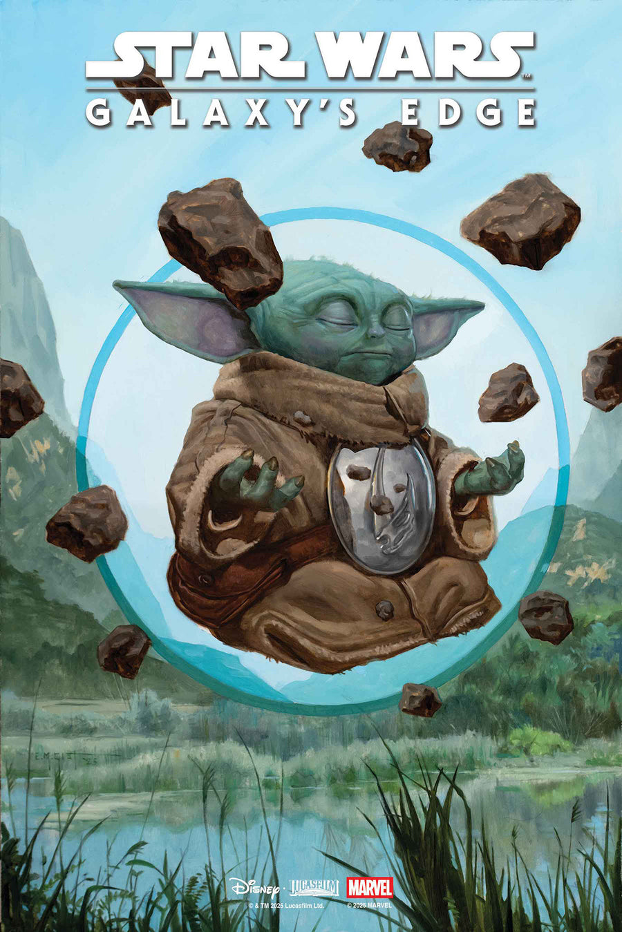 Star Wars: Galaxy's Edge - Echoes of the Empire #1 E.M. Gist Mandalorian & Grogu Variant