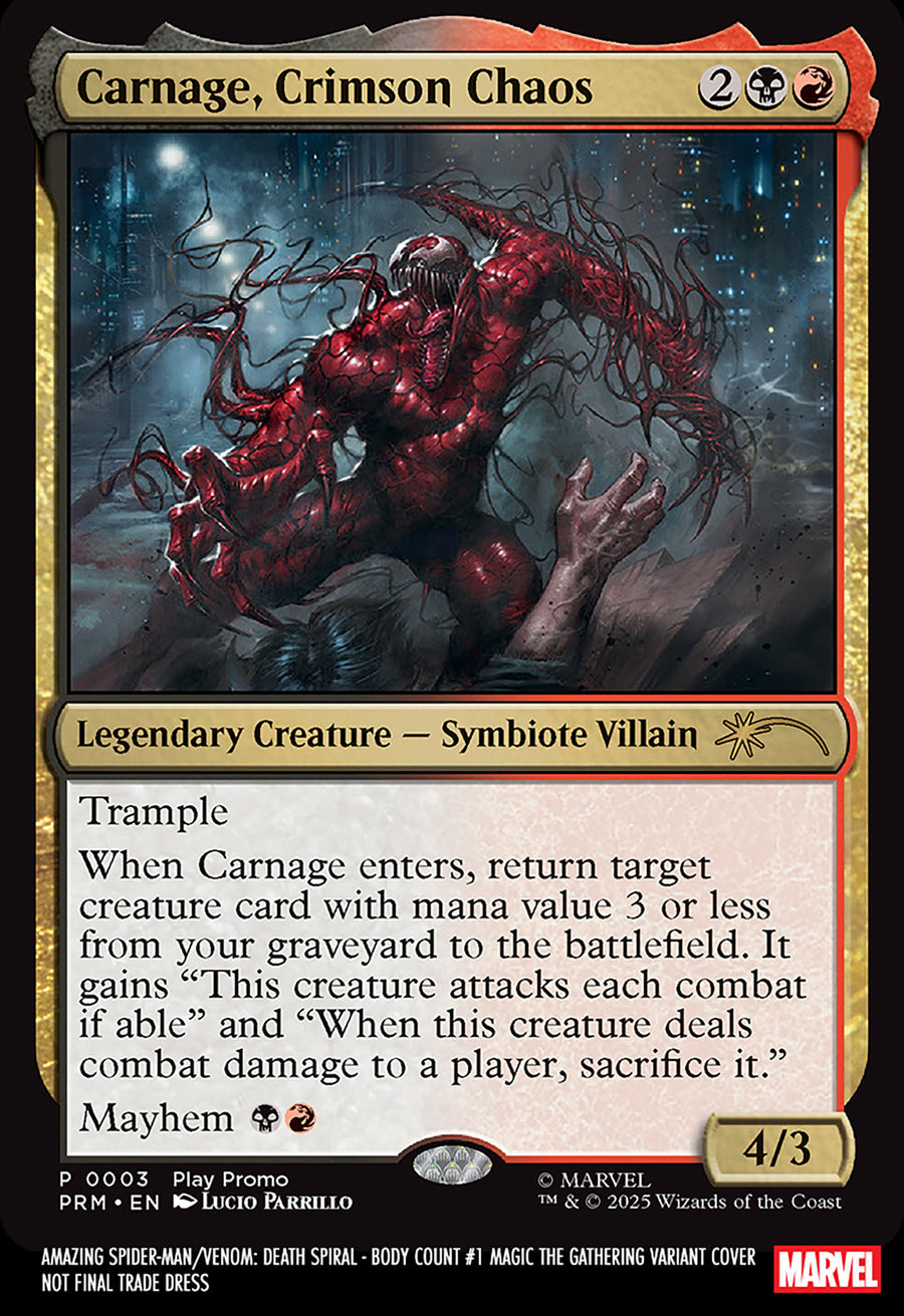 Amazing Spider-Man/venom: Death Spiral - Body Count #1 Lucio Parrillo Magic: The Gathering Variant [Ds]
