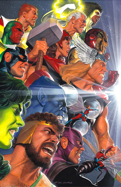 Jla/avengers #3 Facsimile Edition Alex Ross 2-Part Connecting Variant a