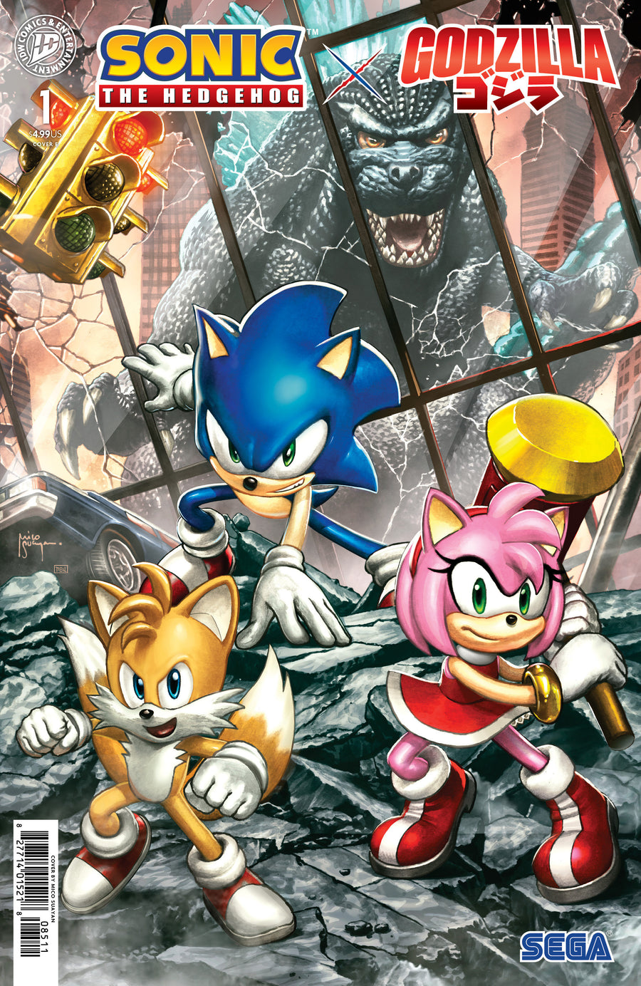 Sonic the Hedgehog x Godzilla #1 Variant E (Suayan)