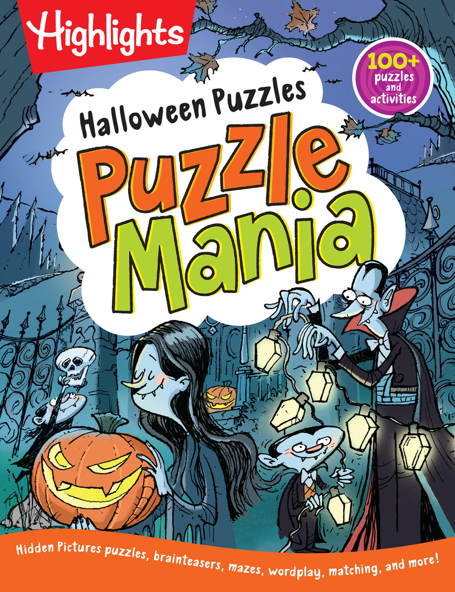 Halloween Puzzles: Ultimate Halloween Activity Book for Kids Ages 6-9 with Over 100 Puzzles, Word Games, Crafts and Hidden Pictures Scenes