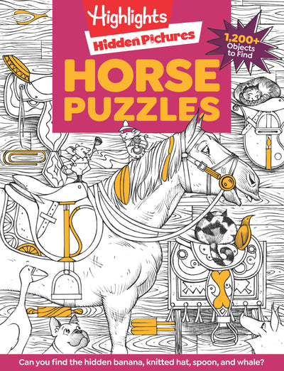 Horse Puzzles: Over 100 Search and Find Puzzles, Barns, Stables and Riding Adventures, Horse-Themed Hidden Pictures Activity Book for Kids 6 and Up