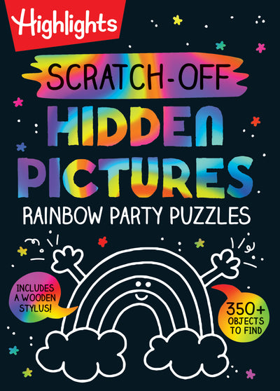 Scratch-Off Hidden Pictures Rainbow Party Puzzles: Over 350 Colorful Objects to Find in this Rainbow Puzzle Book for Kids Ages 6-9