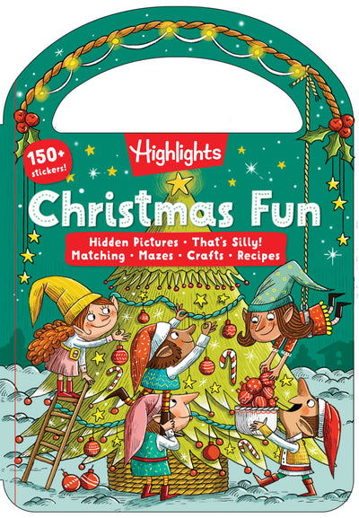 Christmas Fun: Christmas Book for Kids with Over 150 Stickers, Christmas Puzzles, Crafts and Recipes, Perfect Christmas Themed Gift for Kids 3-6