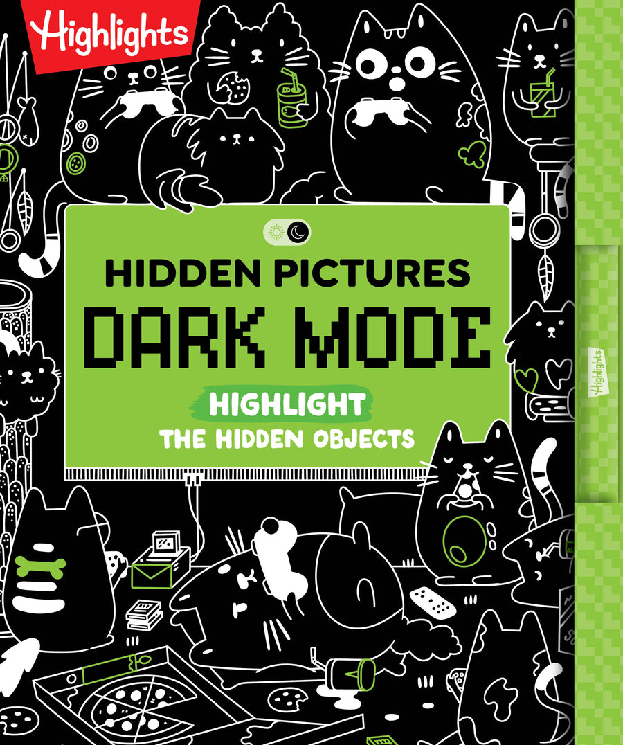 Hidden Pictures Dark Mode: Neon Hidden Pictures Puzzle Book with Black Background Pages with Neon Marker, Seek-and-Find Activity Book for Kids Ages 6-9