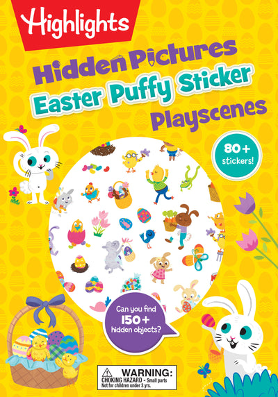 Easter Hidden Pictures Puffy Sticker Playscenes: Easter-Themed Puzzles and Puffy Stickers, Kids Easter Activity Book With Egg Hunt Games, Flower Stickers, Easter Seek and Find Puzzles and More