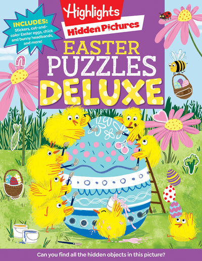 Easter Puzzles Deluxe: Eggs-tra Special Easter Hidden Pictures Puzzles, Puzzle Book and Easter Basket Stuffer for Kids 4-8 Featuring Easter Stickers, Bunny and Easter Egg Crafts