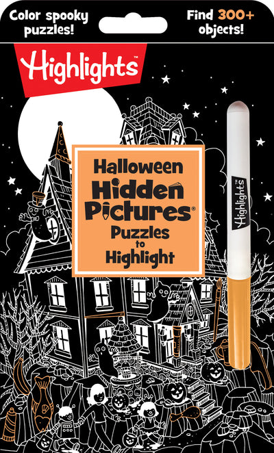 Halloween Hidden Pictures Puzzles to Highlight: Halloween Kids Book with Over 300 Hidden Objects to Seek and Find in Spooky White-on-Black Puzzles with Neon Highlighter