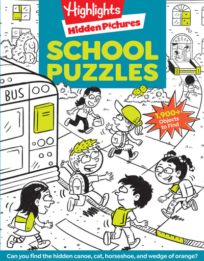 School Puzzles: Activity Book for Kids 6 and Up with Over 100 Puzzles Featuring Classrooms, Field Trips and More, Search and Find Over 1,900 Hidden Objects