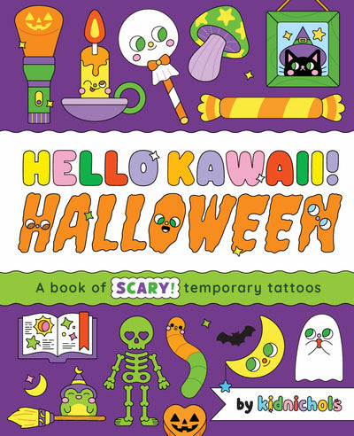 Hello Kawaii! Halloween: A book of scary temporary tattoos