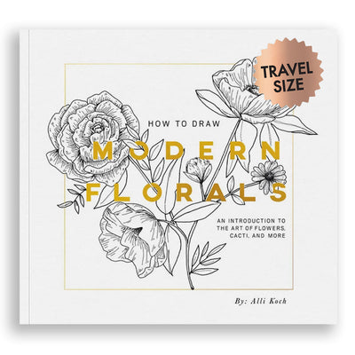 How To Draw Modern Florals (Mini): A Pocket-Sized Road Trip Book (Creative Gifts)