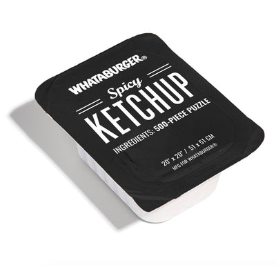 Whataburger Spicy Ketchup Puzzle: 500-Piece Puzzle in a Large Collectible Whataburger Dipping Sauce Container