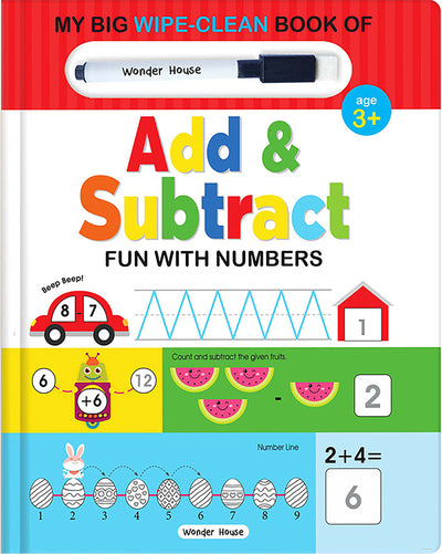 My Big Wipe And Clean Book of Add And Subtract for Kids : Fun With Numbers