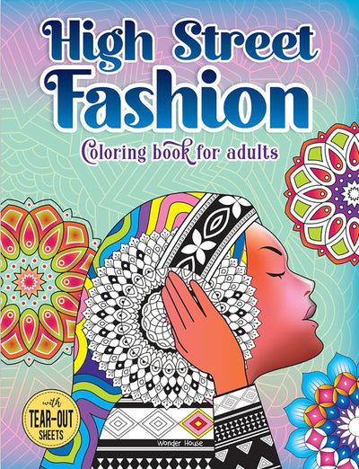 High Street Fashion Coloring book for adults
