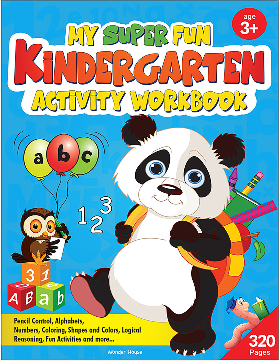 My Super Fun Kindergarten Activity Workbook for Children : Pattern Writing, Colors, Shapes, Numbers
