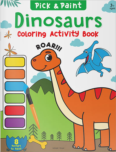 Pick and Paint Coloring Activity Book For Kids: Dinosaurs