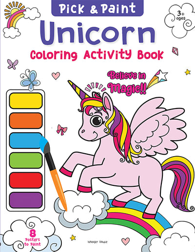 Pick and Paint Coloring Activity Book For Kids: Unicorn