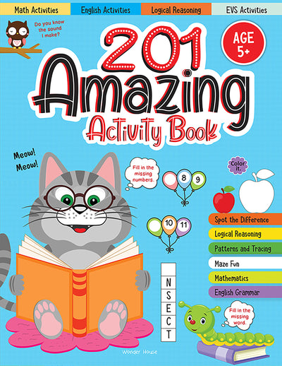 201 Amazing Activity Book - Fun Activities and Puzzles For Children: Spot The Difference, Logical Reasoning, Patterns & Tracing