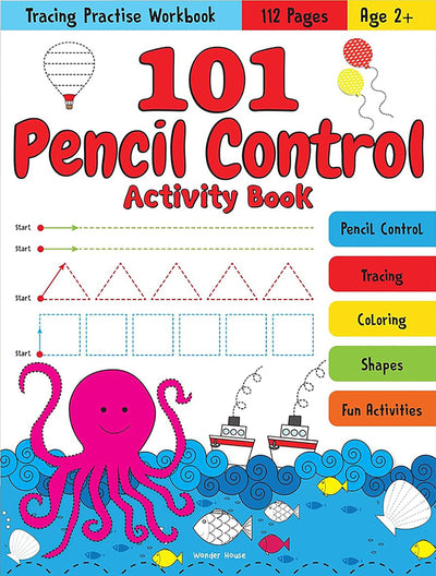 101 Pencil Control Activity Book For Kids: Tracing Practise Book Age 2+
