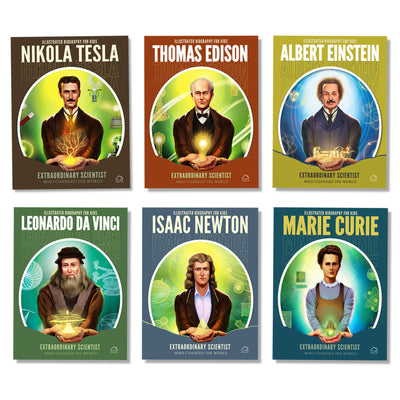 Illustrated Biography for Kids: Extraordinary Scientist who Changed the World Boxed Set [Box Set of 6 Books] / Magic of the World of Science/ Children’s Book
