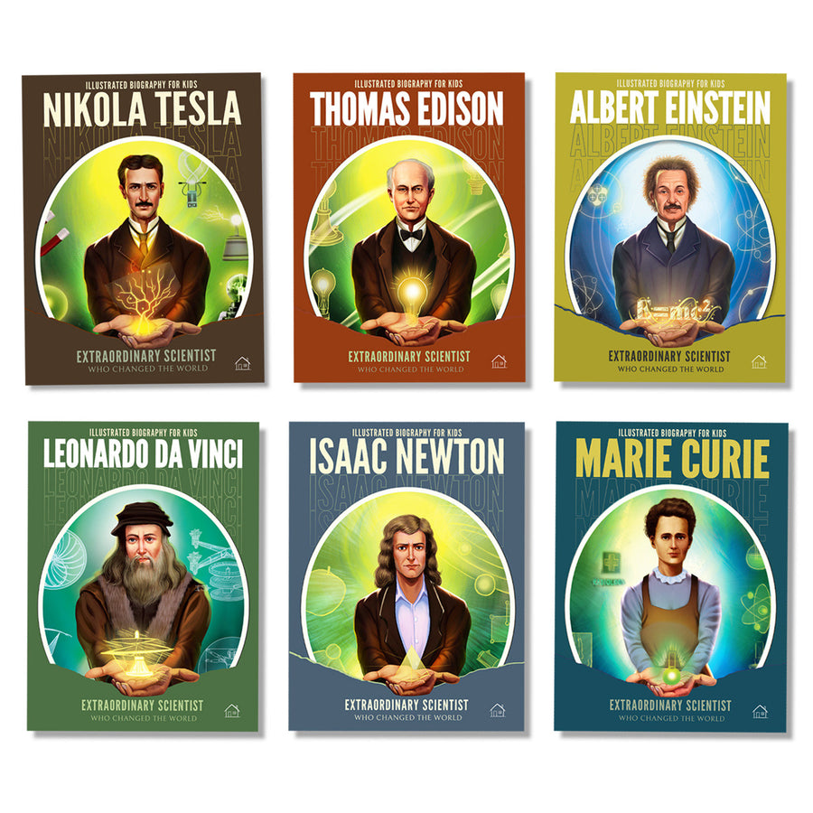 Illustrated Biography for Kids: Extraordinary Scientist who Changed the World Boxed Set [Box Set of 6 Books] / Magic of the World of Science/ Children’s Book