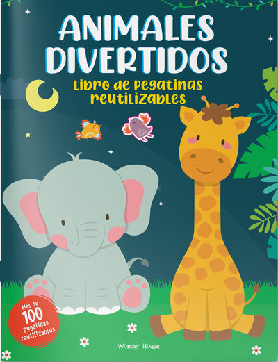Reusable Sticker Book Animal Fun - Spanish