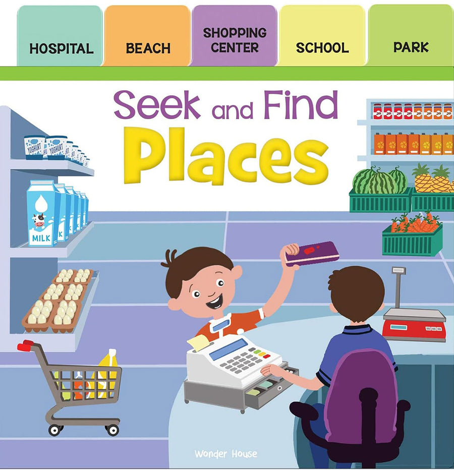 Seek And Find - Places : Early Learning Board Books With Tabs