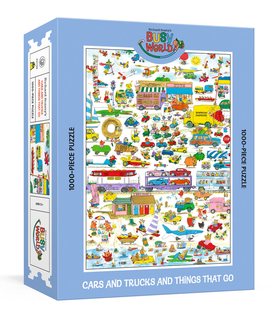 Richard Scarry's Cars and Trucks and Things That Go: 1000-Piece Puzzle: A Nostalgic Jigsaw Puzzle Inspired by the Timeless Classic: Jigsaw Puzzles for Adults